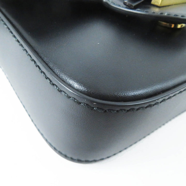 Excellent BALMAIN Shoulder Bag Bbuzz mini bag black leather Women DN1DG811