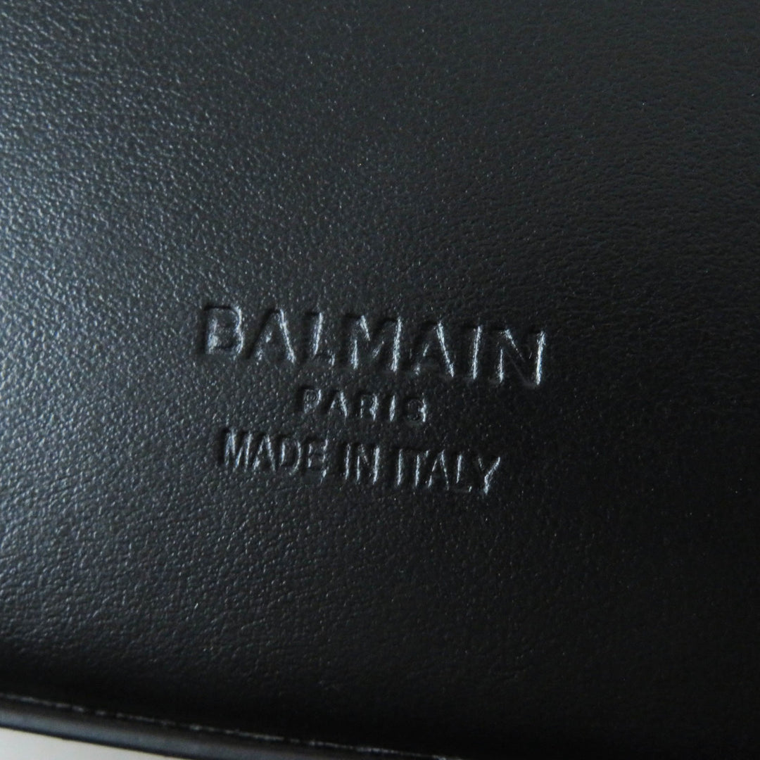 Excellent BALMAIN Shoulder Bag Bbuzz mini bag black leather Women DN1DG811