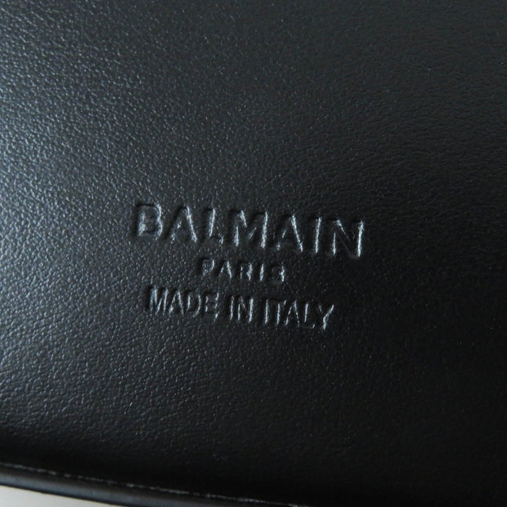 Excellent BALMAIN Shoulder Bag Bbuzz mini bag black leather Women DN1DG811