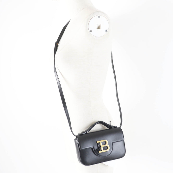 Excellent BALMAIN Shoulder Bag Bbuzz mini bag black leather Women DN1DG811