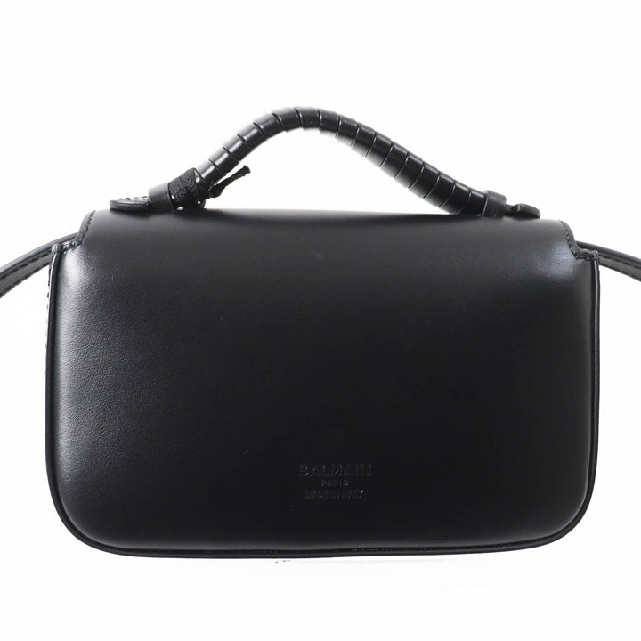 Excellent BALMAIN Shoulder Bag Bbuzz mini bag black leather Women DN1DG811