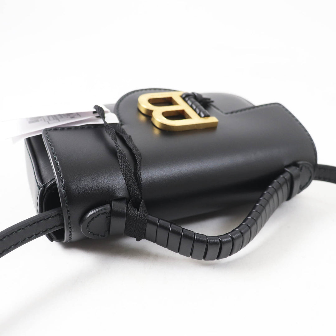 Excellent BALMAIN Shoulder Bag Bbuzz mini bag black leather Women DN1DG811