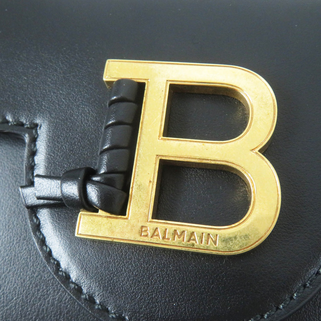 Excellent BALMAIN Shoulder Bag Bbuzz mini bag black leather Women DN1DG811