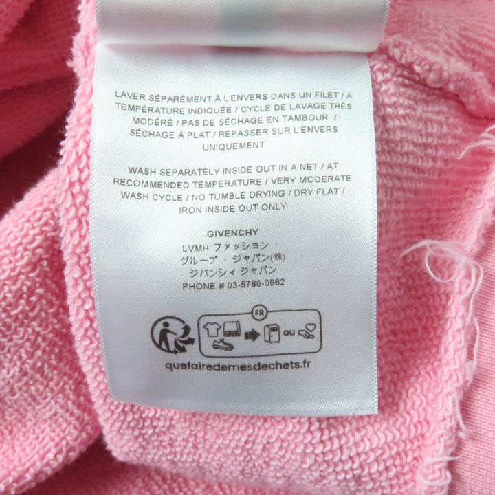 Excellent GIVENCHY hoodie Brand logo cropped hoodie pink Women XS BWJ03M3YAC