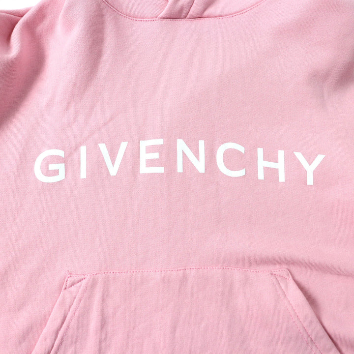 Excellent GIVENCHY hoodie Brand logo cropped hoodie pink cotton Women XS BWJ03M3YAC