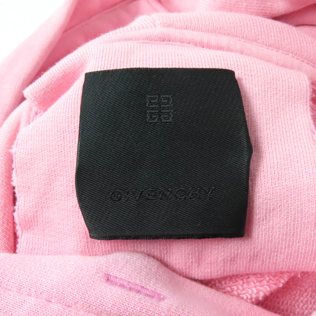 Excellent GIVENCHY hoodie Brand logo cropped hoodie pink Women XS BWJ03M3YAC