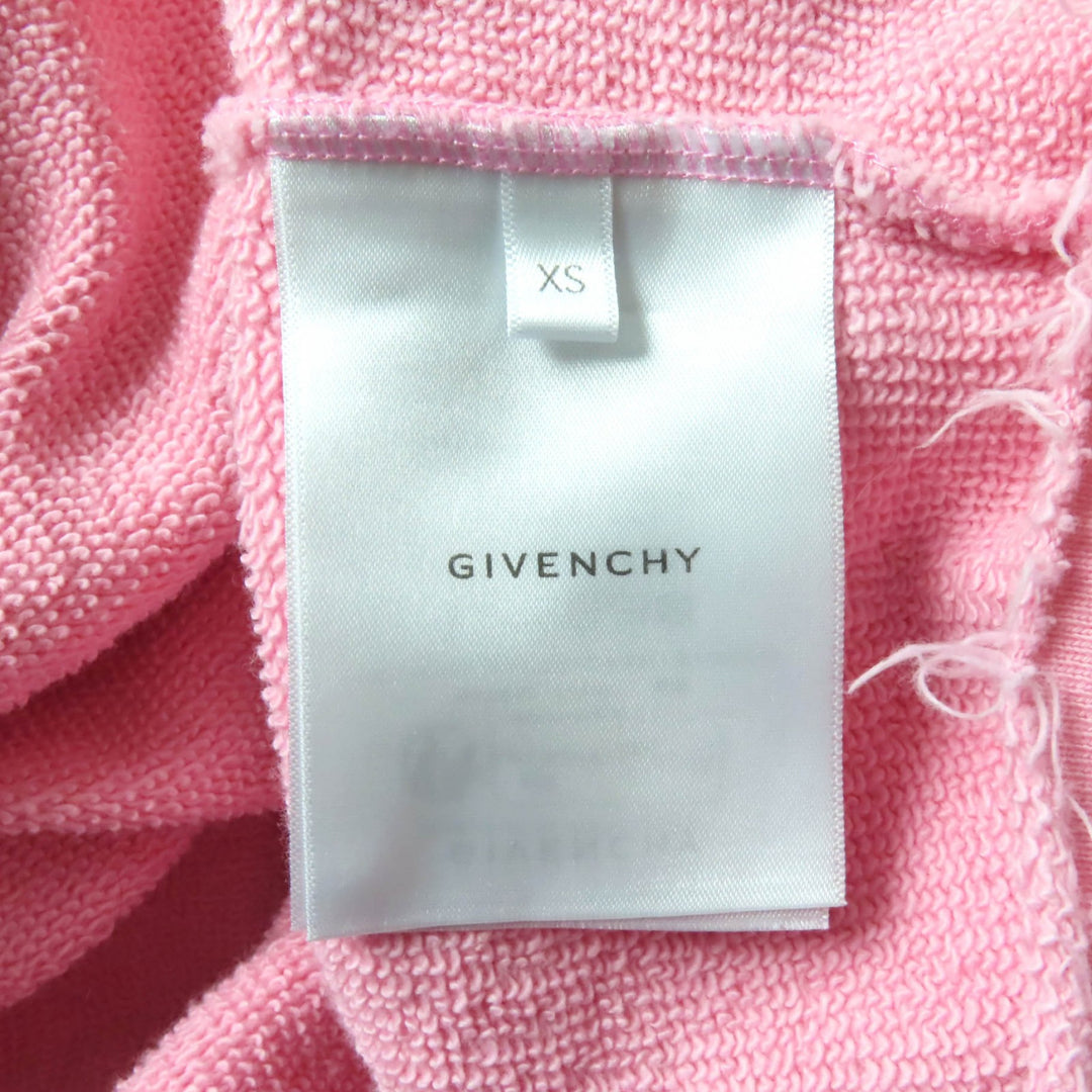 Excellent GIVENCHY hoodie Brand logo cropped hoodie pink Women XS BWJ03M3YAC