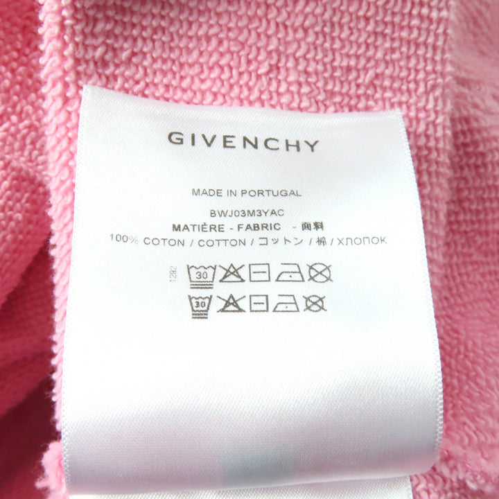 Excellent GIVENCHY hoodie Brand logo cropped hoodie pink Women XS BWJ03M3YAC