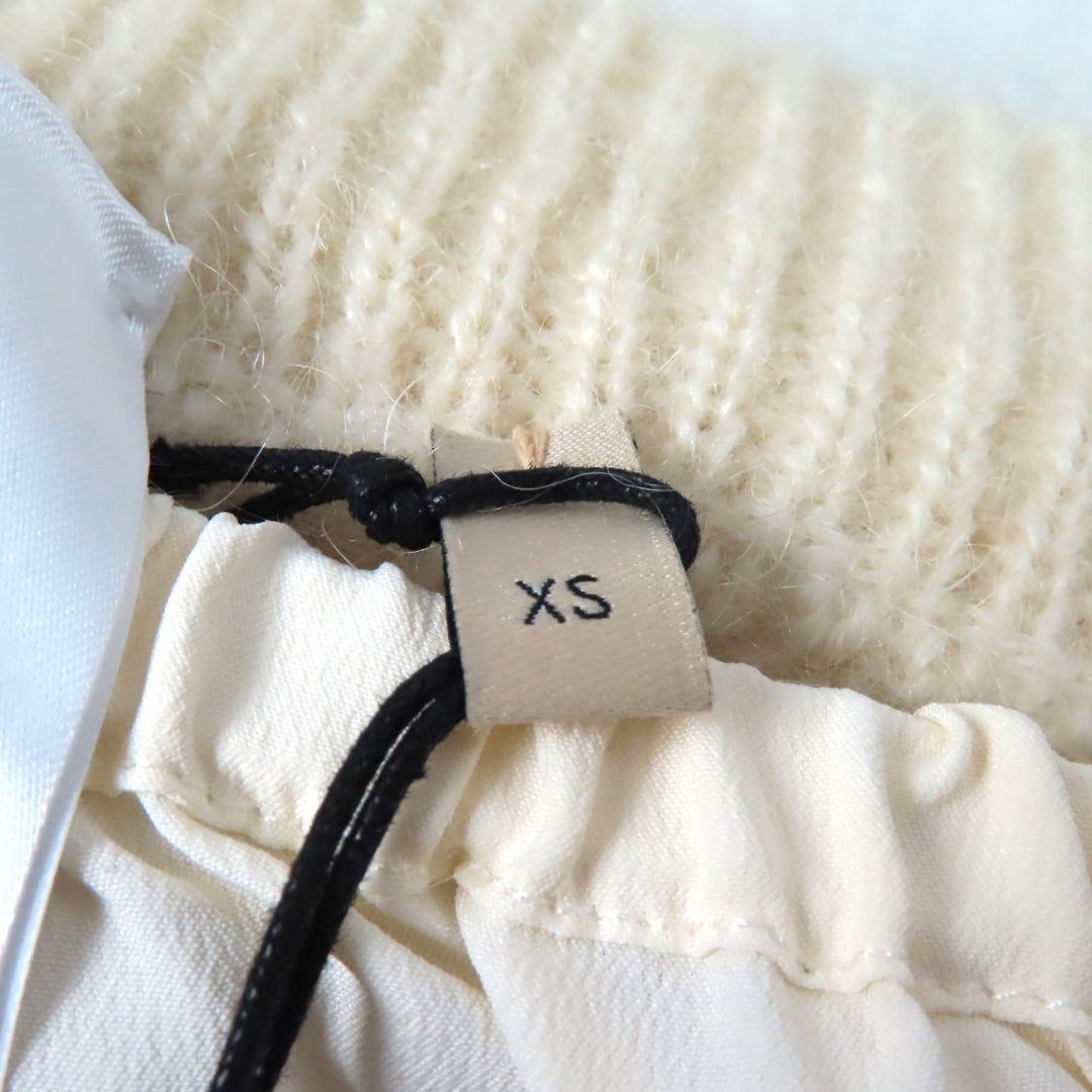 Pristine GUCCI×adidas Pants Trefoil 3 Stripes Mohair Knit Ivory black Women XS