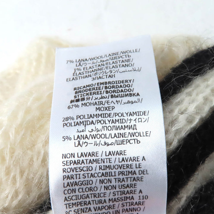 Pristine GUCCI×adidas Pants Trefoil 3 Stripes Mohair Knit Ivory black Women XS