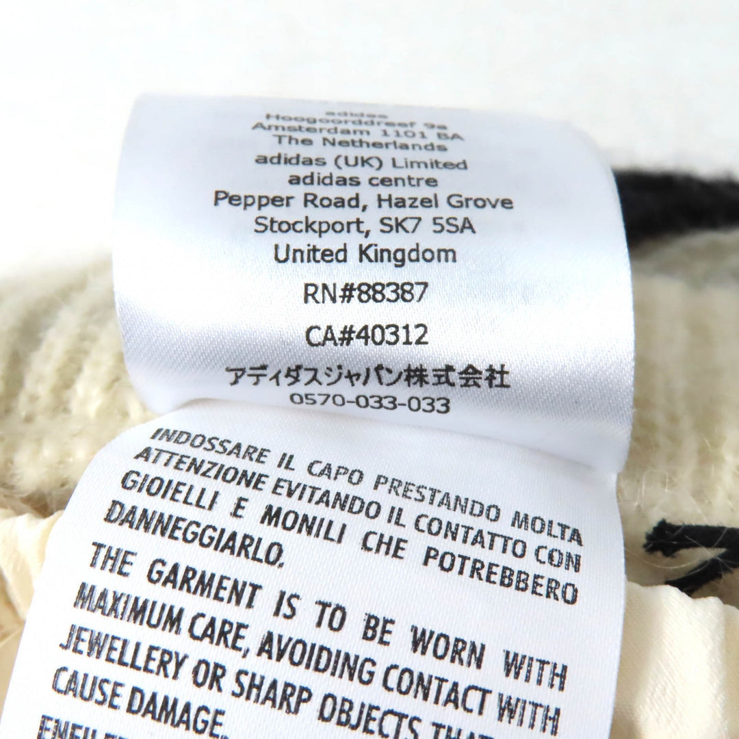 Pristine GUCCI×adidas Pants Trefoil 3 Stripes Mohair Knit Ivory black Women XS
