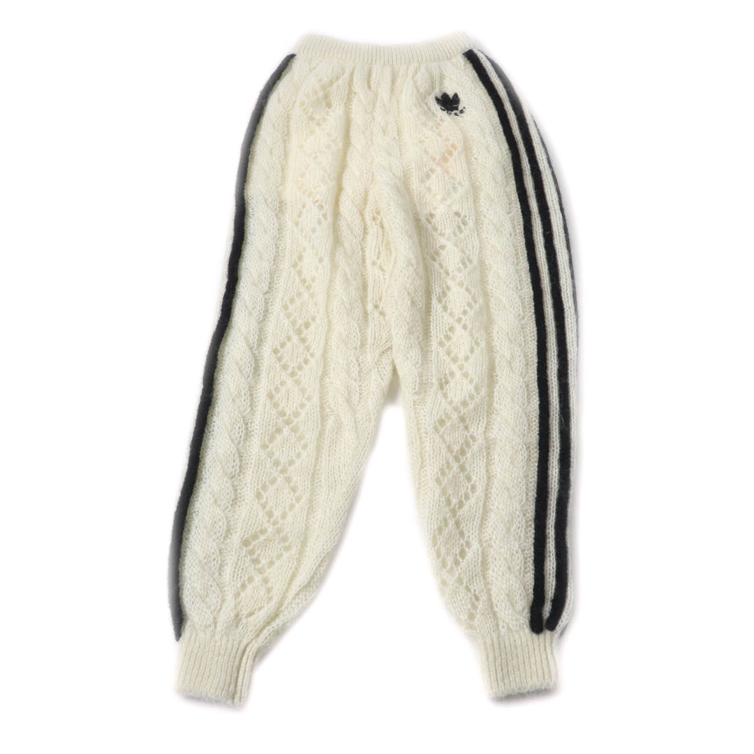 Pristine GUCCI×adidas Pants Trefoil 3 Stripes Mohair Knit Ivory black Women XS 721504