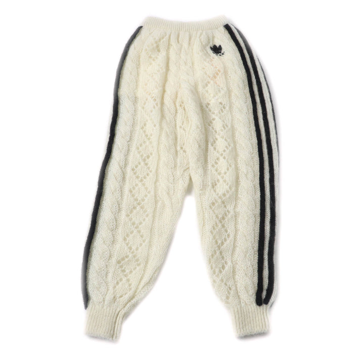 Pristine GUCCI×adidas Pants Trefoil 3 Stripes Mohair Knit Ivory black Women XS