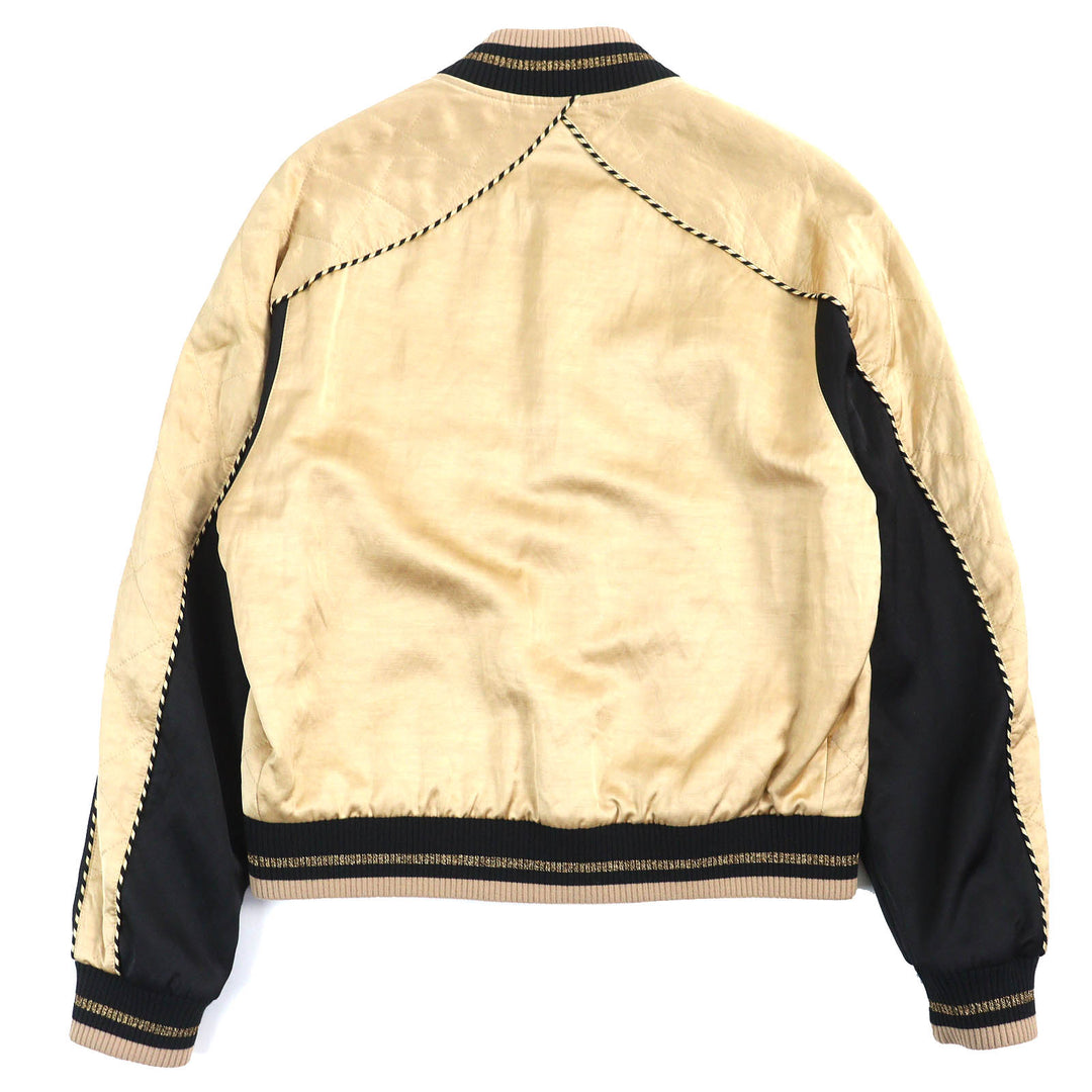 Great SAINT LAURENT PARIS Stajan Teddy Padded bomber jacket Gold black mens 46 643883