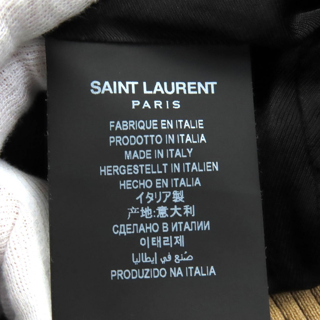 Great SAINT LAURENT PARIS Stajan Teddy Padded bomber jacket Gold black mens 46 643883