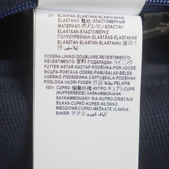 Excellent VERSACE coat Hidden placket Logo buttons Lightweight Navy wool mens 54