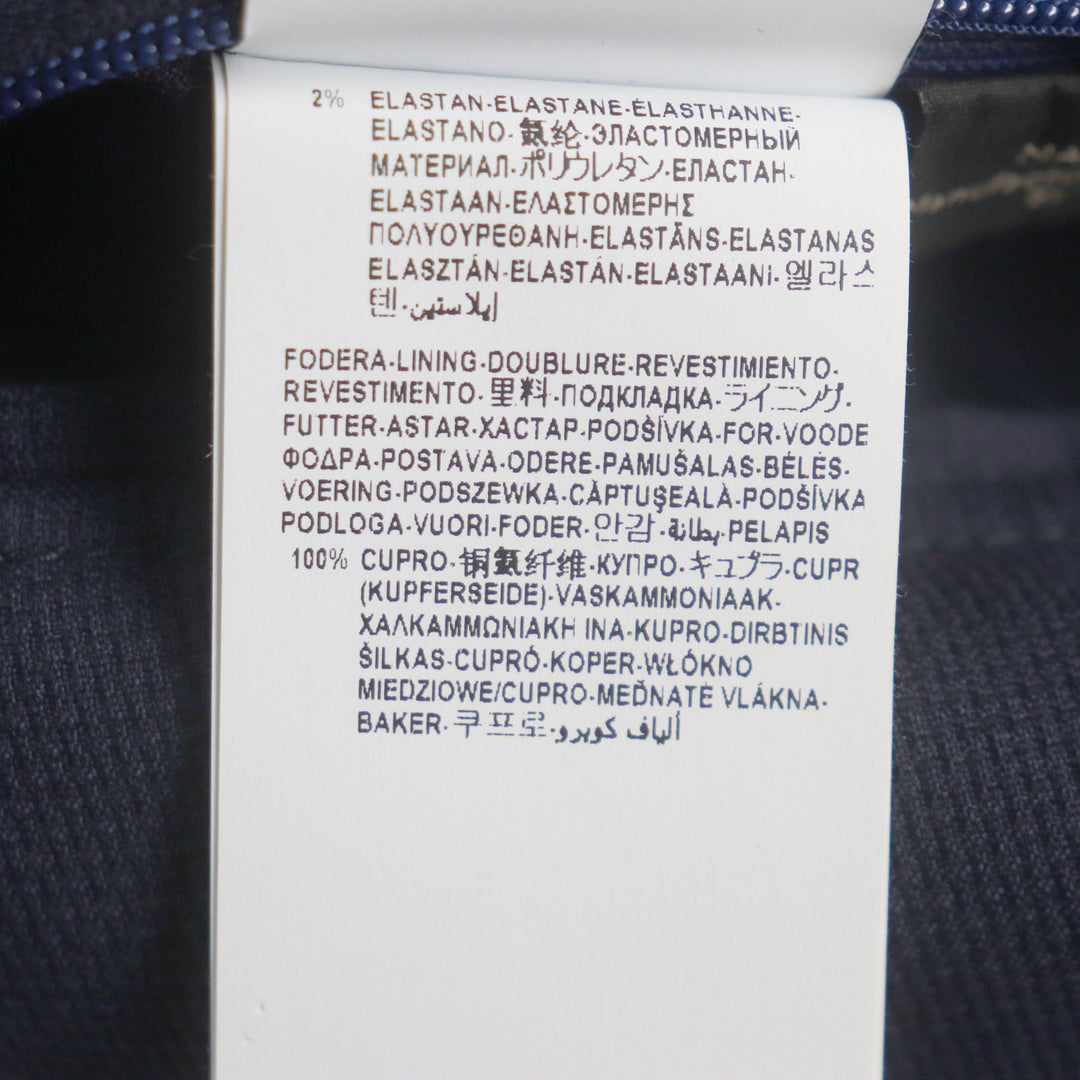 Excellent VERSACE coat Hidden placket Logo buttons Lightweight Navy wool mens 54