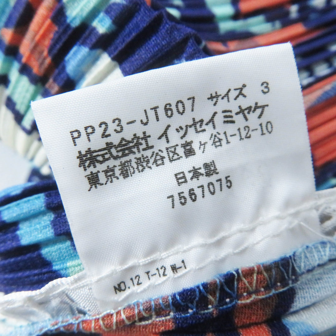 Excellent PLEATS PLEASE one piece World Map Ocean Multi polyester 3 PP23-JT607