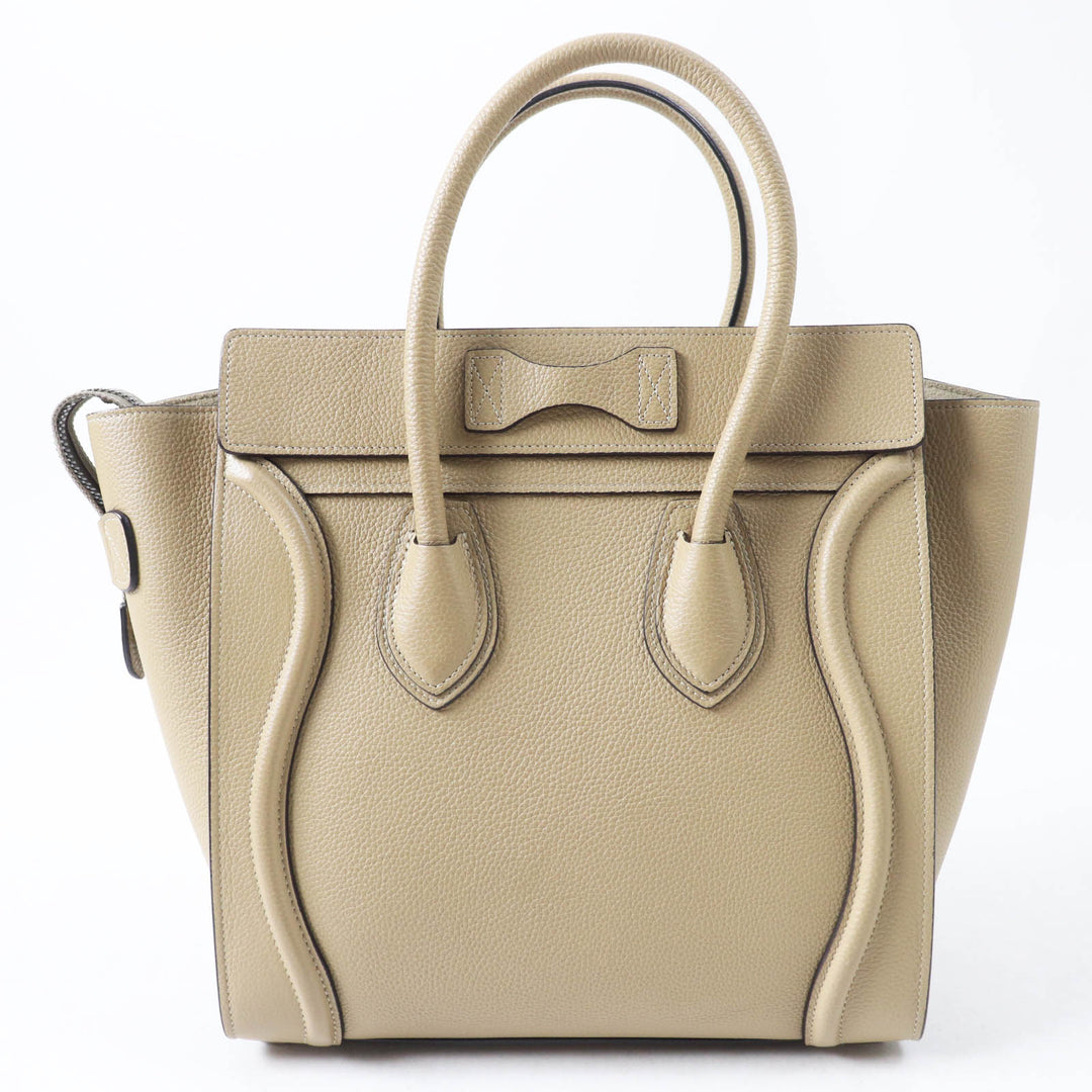 Excellent CELINE Handbag Luggage micro shopper Drummed calfskin Women 18979