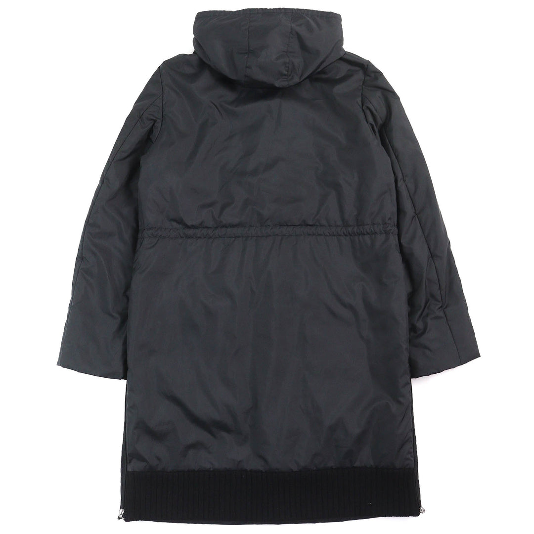 Great BURBERRY BLACK LABEL coat Checkered Pattern Knit Lining, Padded, Hooded