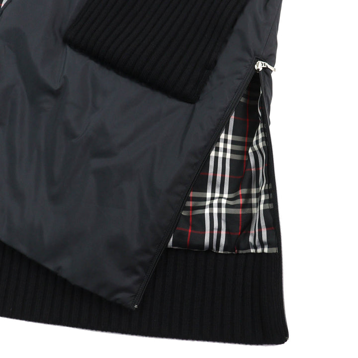 Great BURBERRY BLACK LABEL coat Checkered Pattern Knit Lining, Padded, Hooded