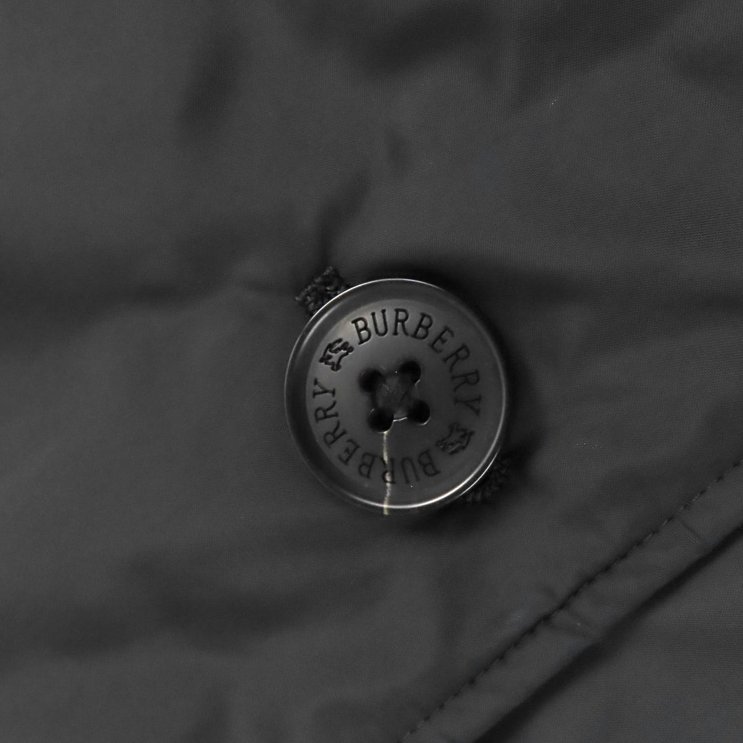 Great BURBERRY BLACK LABEL coat Checkered Pattern Knit Lining, Padded, Hooded
