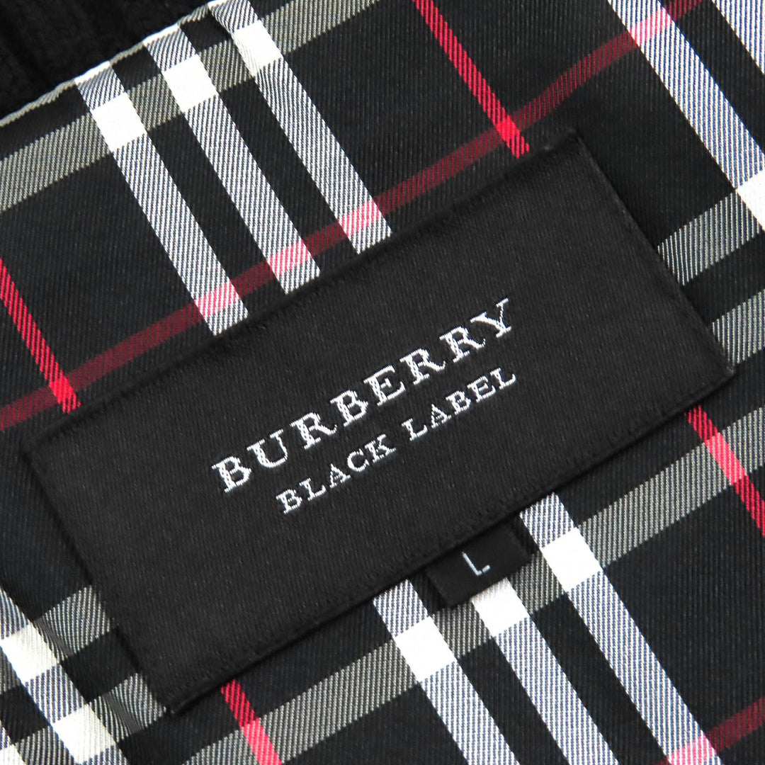 Great BURBERRY BLACK LABEL coat Checkered Pattern Knit Lining, Padded, Hooded mens L
