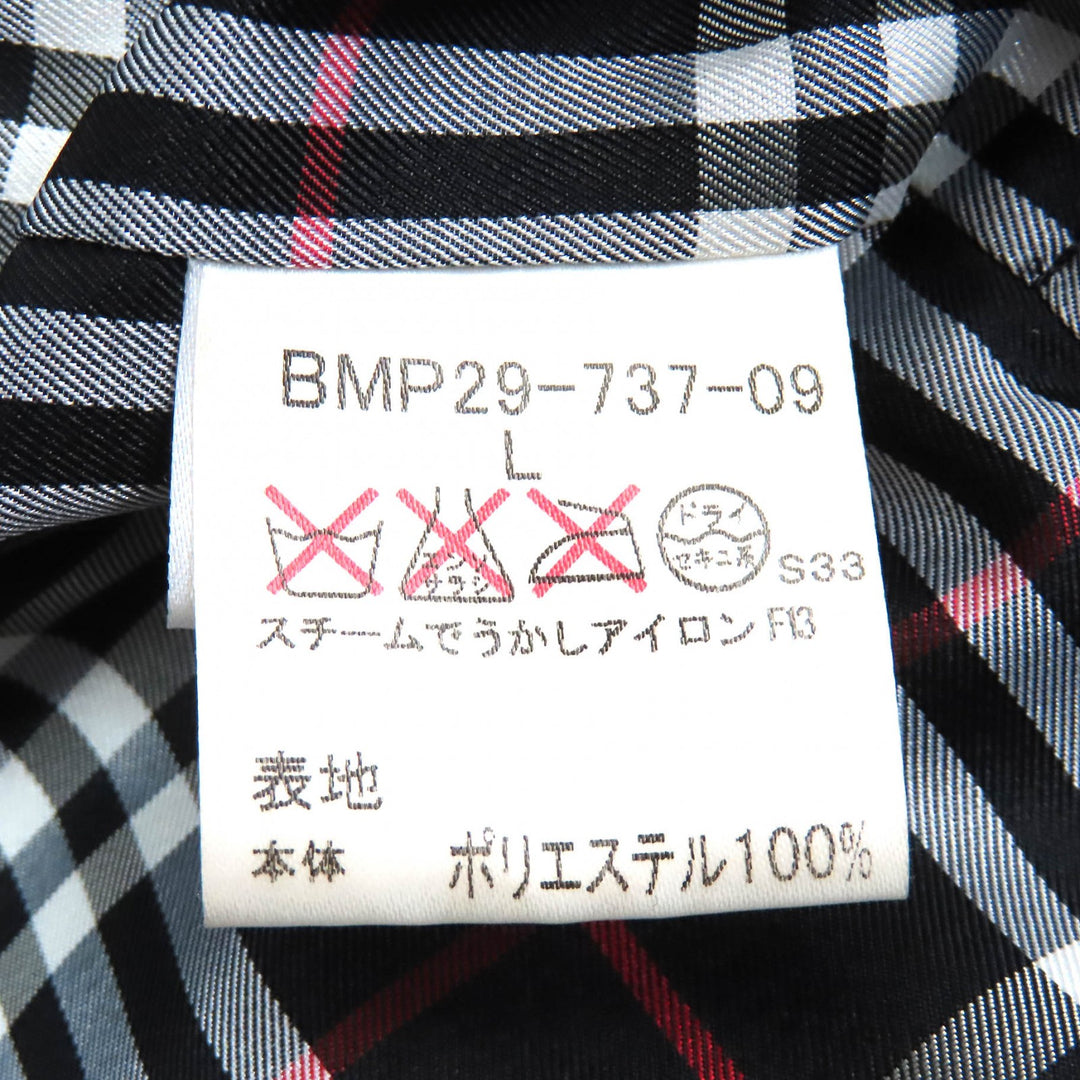 Great BURBERRY BLACK LABEL coat Checkered Pattern Knit Lining, Padded, Hooded