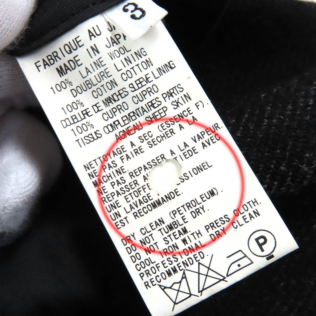 Great Y’s for men tailored jacket Leather trimmed check pattern tweed Black series polyester mens 3 MO-J12-105