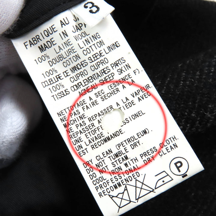 Great Y’s for men tailored jacket Leather trimmed check pattern tweed Black series polyester mens 3 MO-J12-105