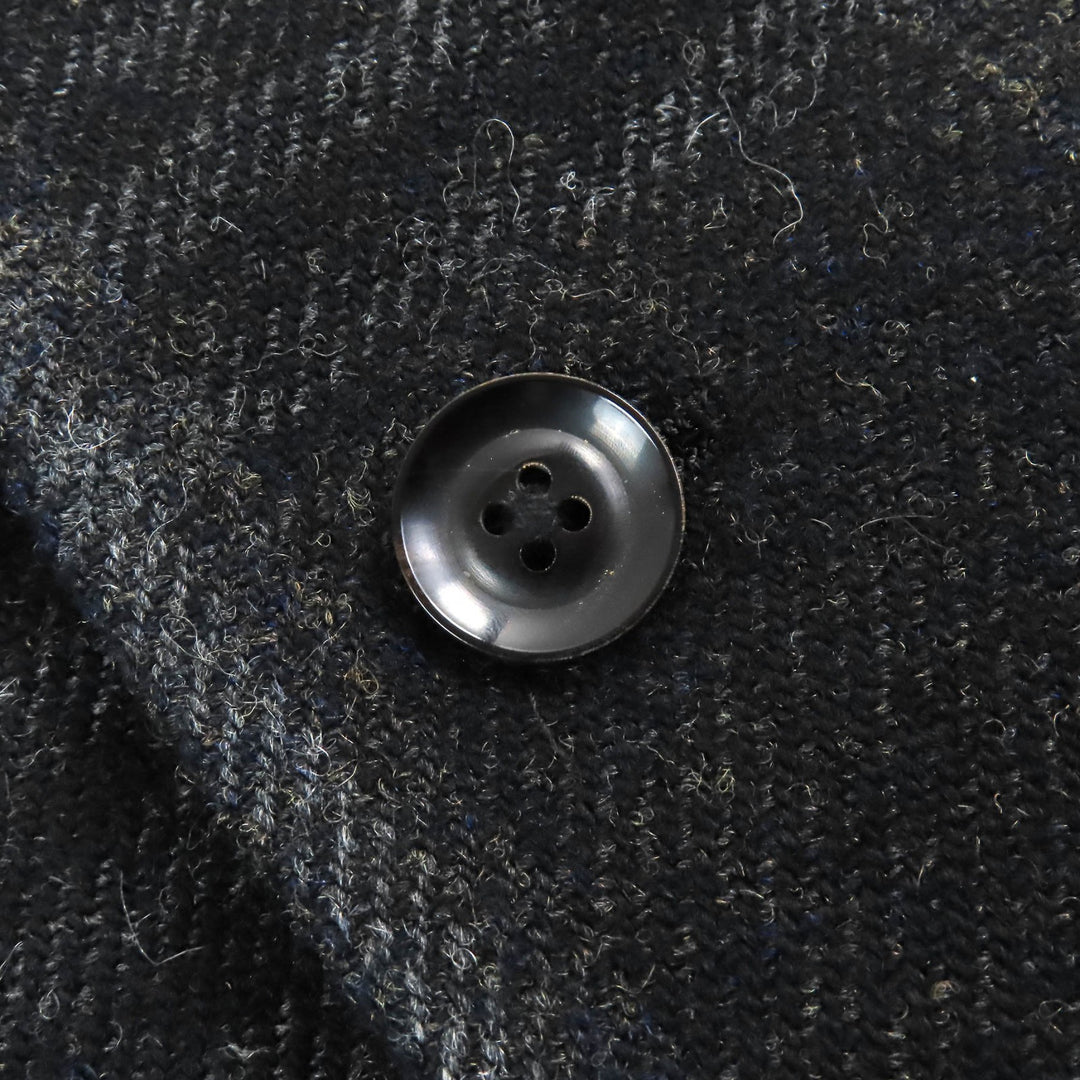 Great Y’s for men tailored jacket Leather trimmed check pattern tweed Black series polyester mens 3 MO-J12-105
