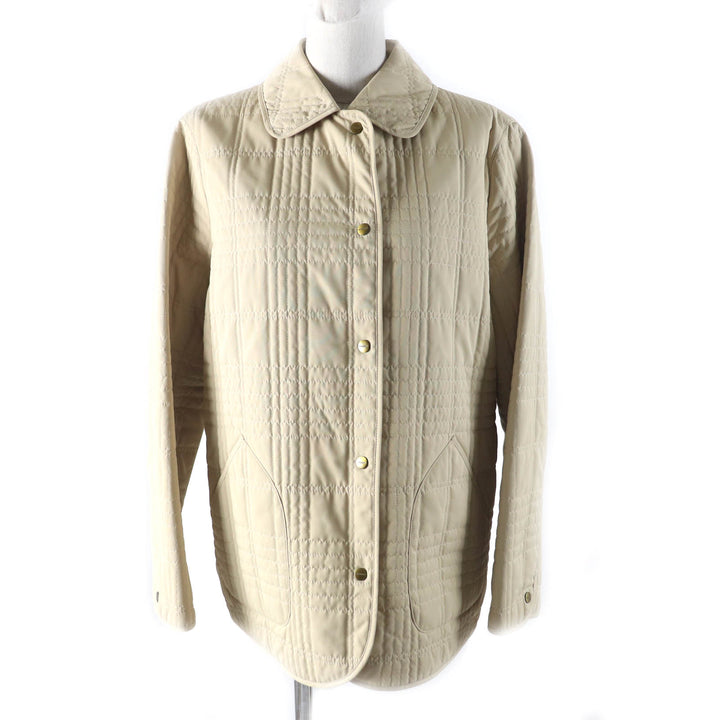 Very Good BURBERRY LONDON Jacket Nova check pattern quilting lining 11