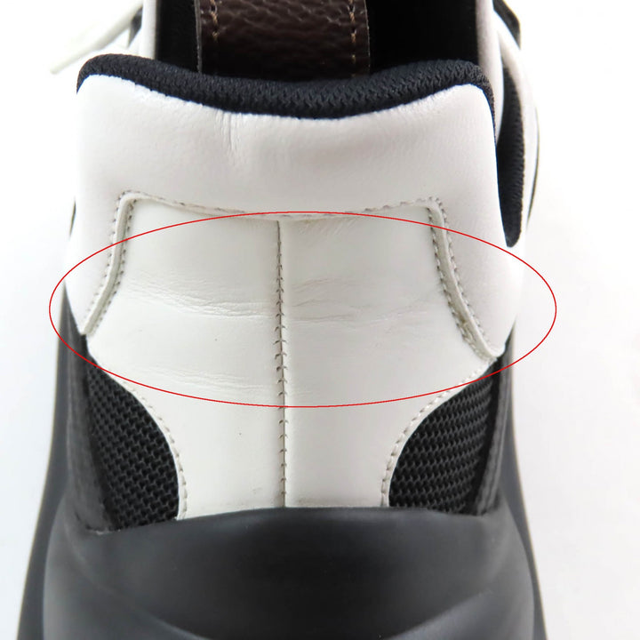 Great LOUIS VUITTON High cut sneakers Black White Women 35.5