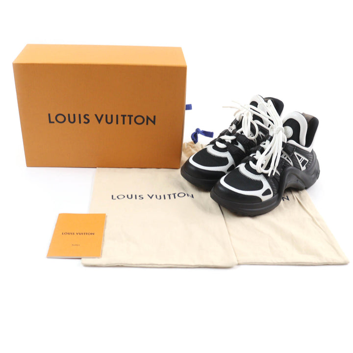 Great LOUIS VUITTON High cut sneakers Black White Women 35.5