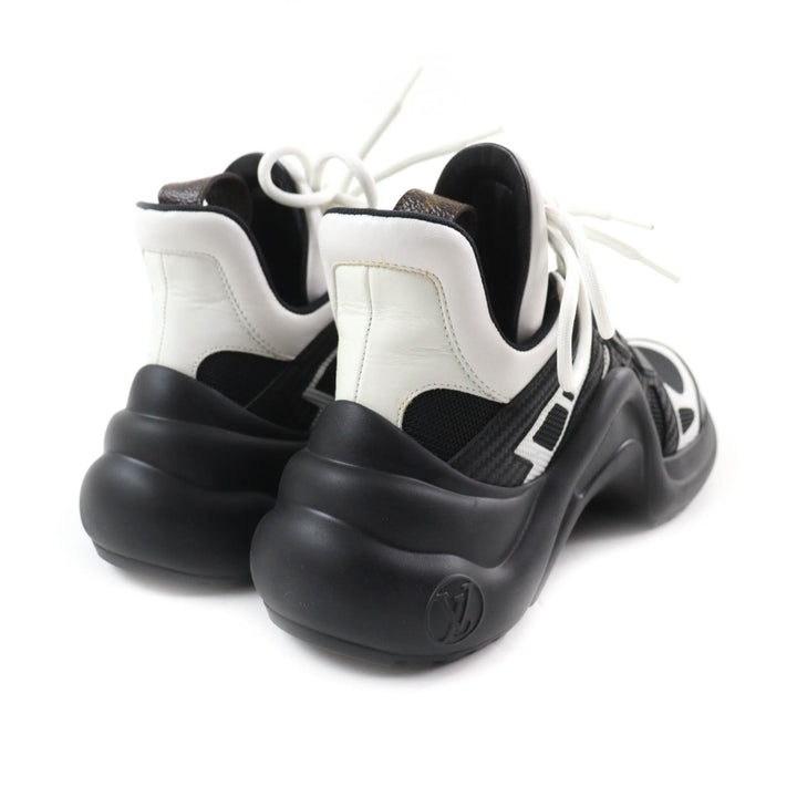 Great LOUIS VUITTON High cut sneakers Black White Women 35.5