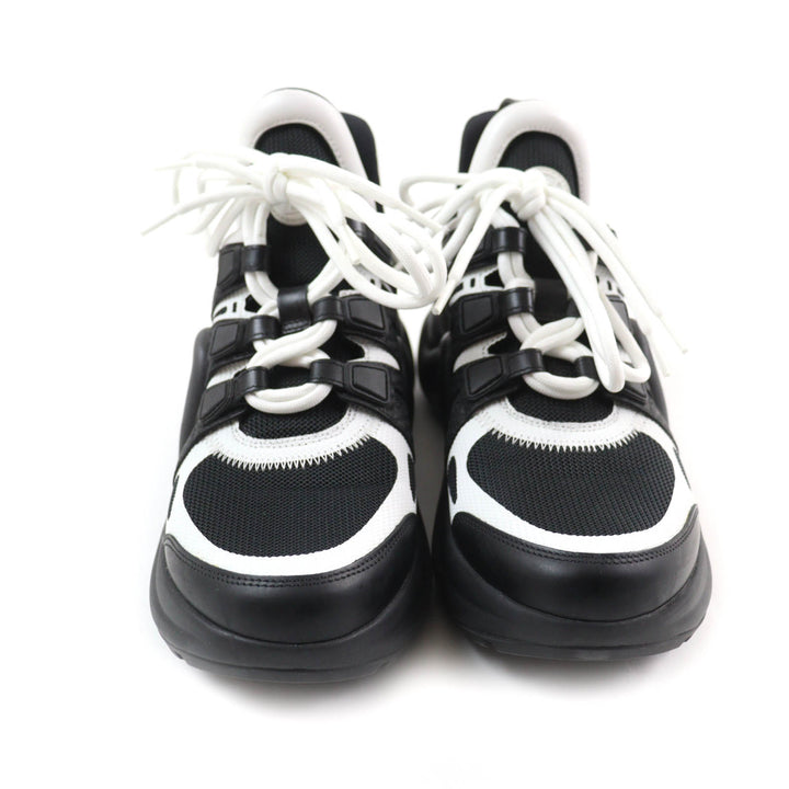 Great LOUIS VUITTON High cut sneakers Black White Women 35.5