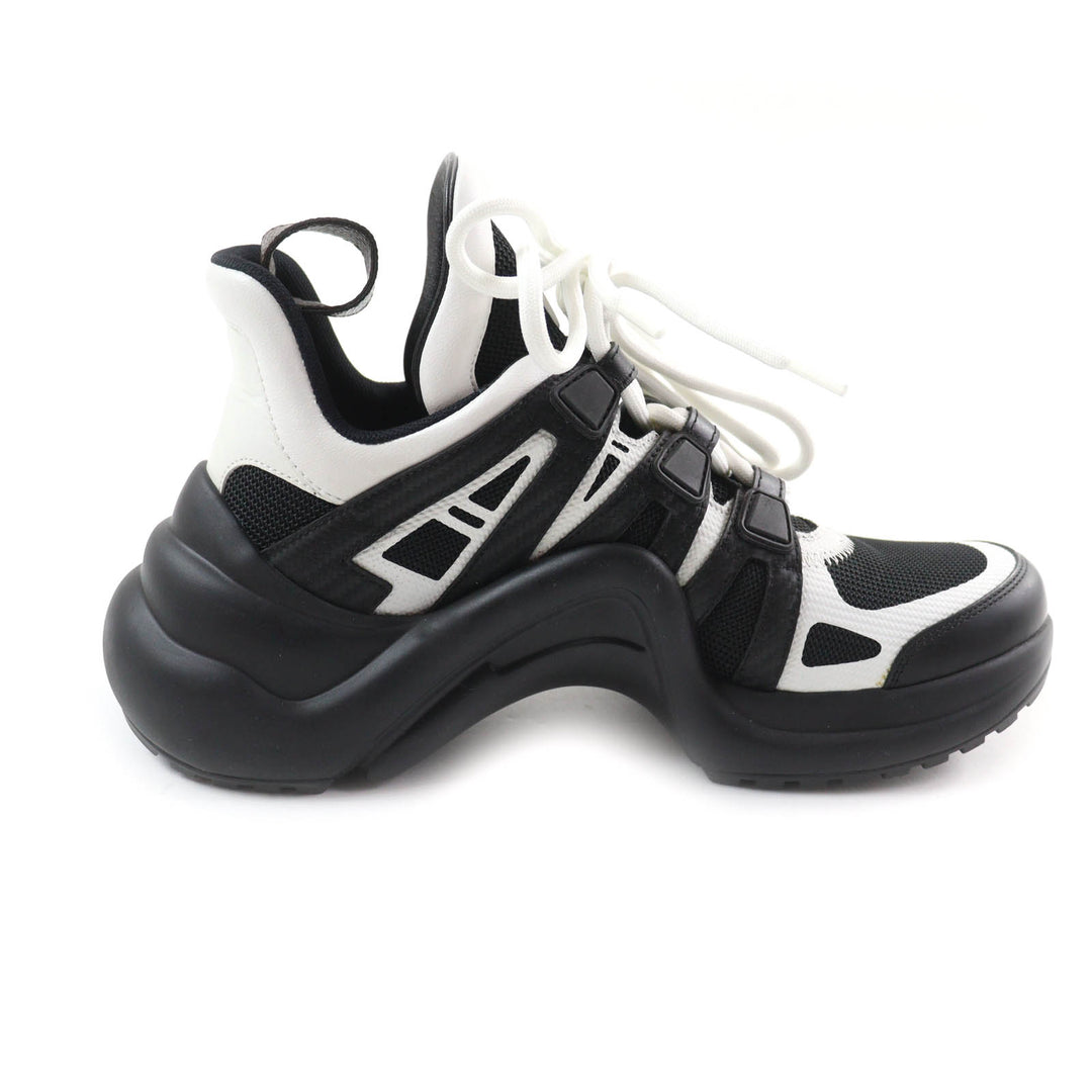 Great LOUIS VUITTON High cut sneakers Black White Women 35.5