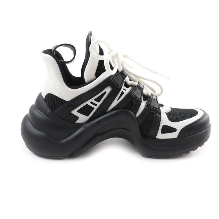 Great LOUIS VUITTON High cut sneakers Black White Women 35.5