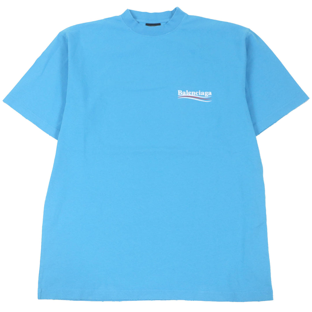 Pristine BALENCIAGA Short sleeve T-shirt o Distressed Oversized cotton mens XXS