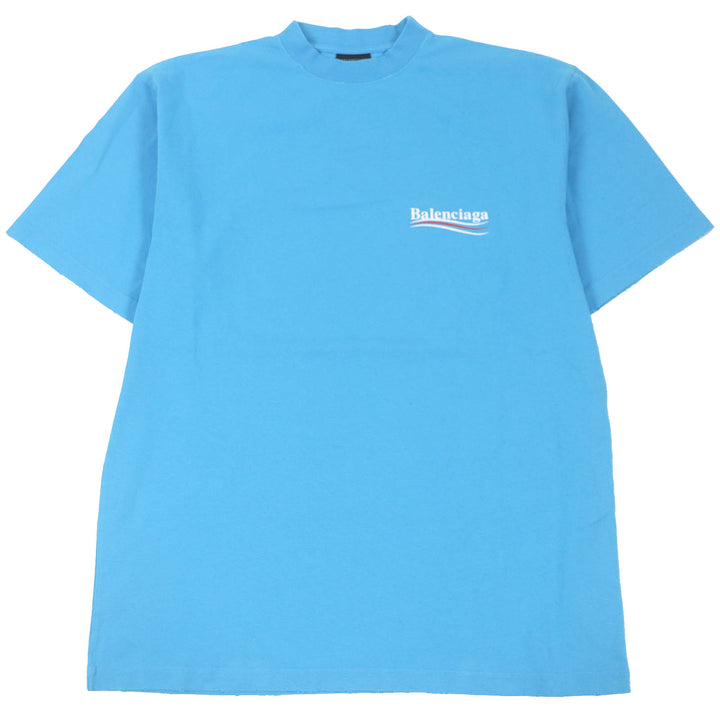 Pristine BALENCIAGA Short sleeve T-shirt o Distressed Oversized cotton mens XXS