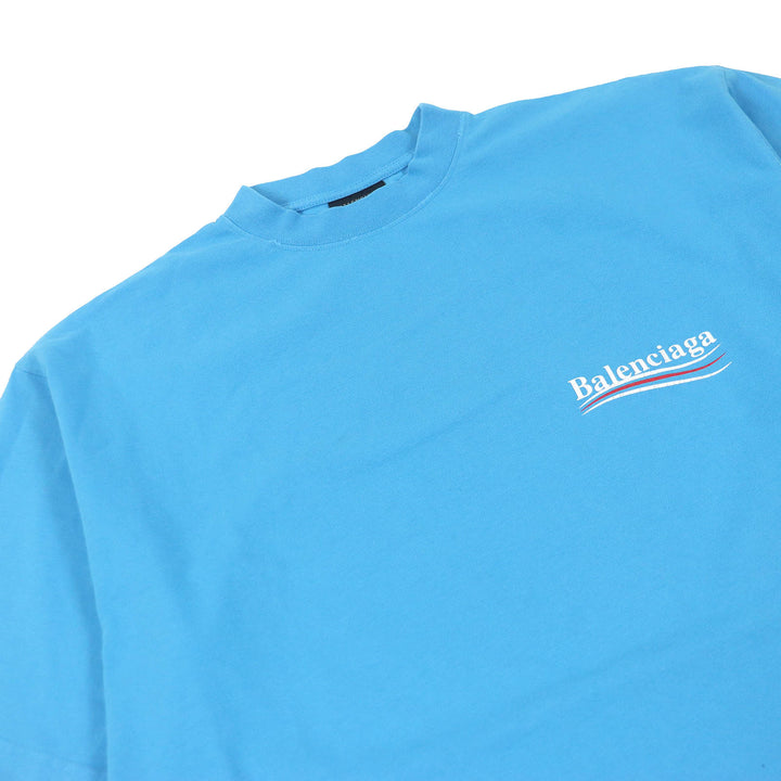 Pristine BALENCIAGA Short sleeve T-shirt o Distressed Oversized cotton mens XXS