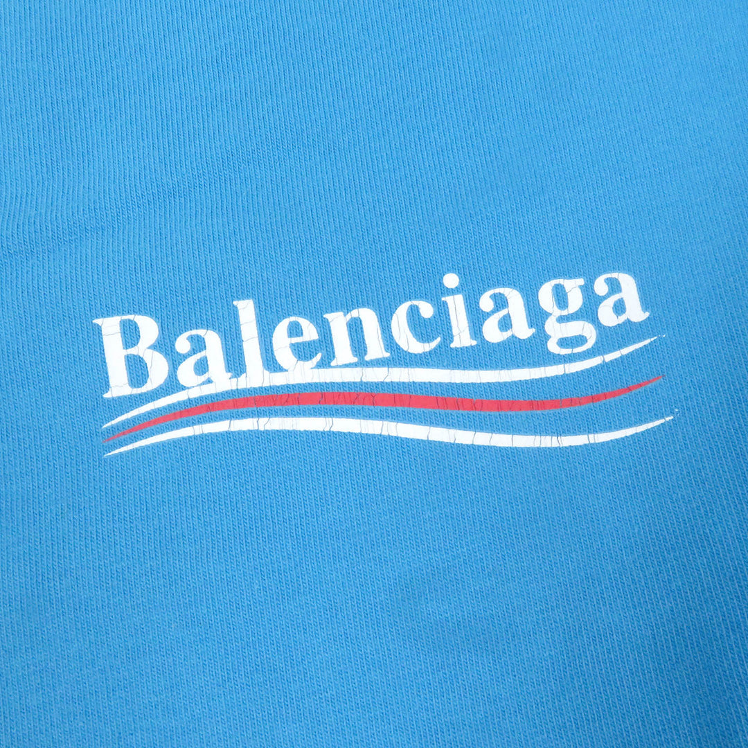 Pristine BALENCIAGA Short sleeve T-shirt o Distressed Oversized cotton mens XXS