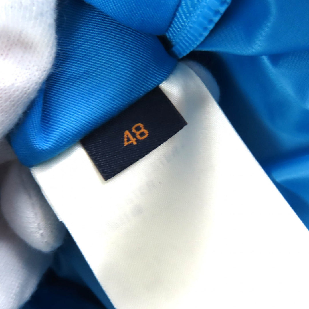LOUIS VUITTON Blouson Monogram Flower Quilted Jacket blue polyester 48 HLB51E