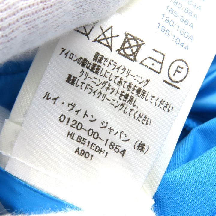 LOUIS VUITTON Blouson Monogram Flower Quilted Jacket blue polyester 48 HLB51E