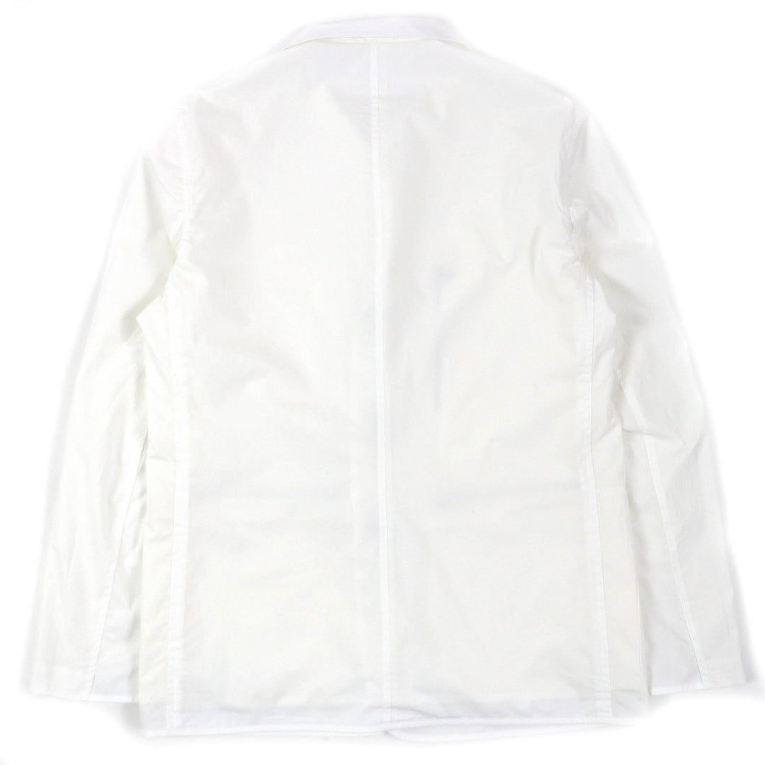 Excellent HERMES Jacket Reversible Stadium Light White off-white cotton mens 52