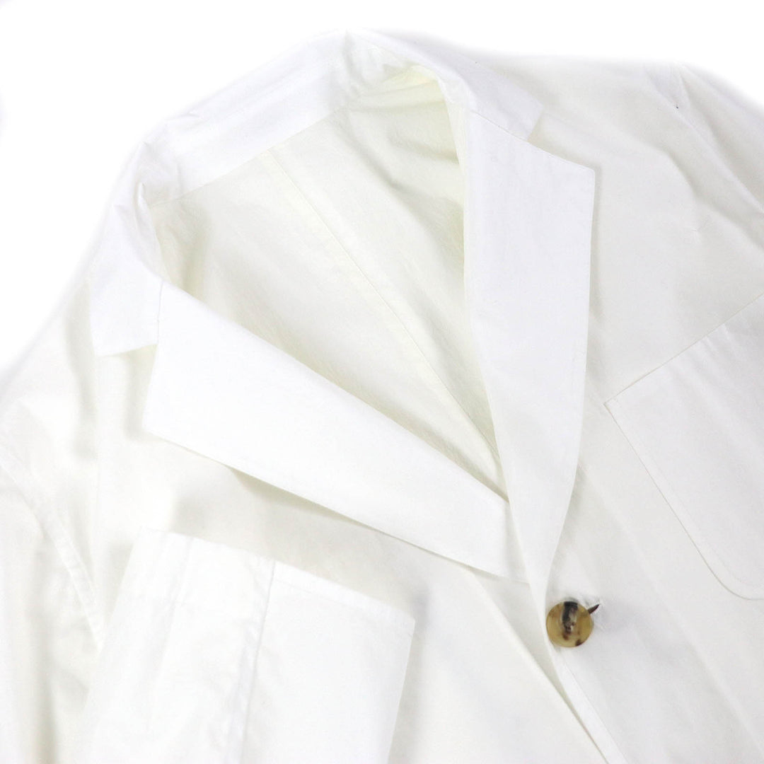 Excellent HERMES Jacket Reversible Stadium Light White off-white cotton mens 52