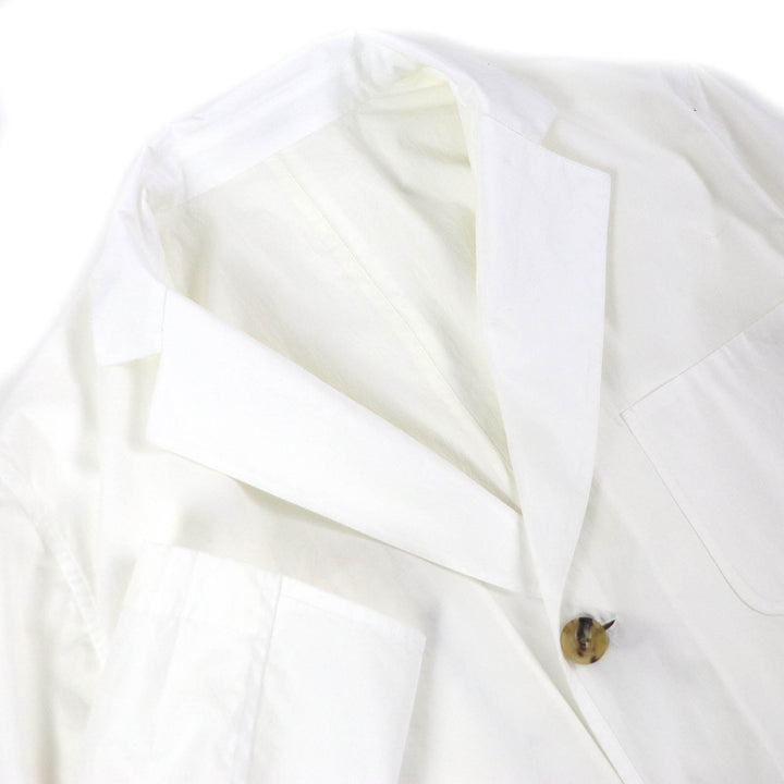 Excellent HERMES Jacket Reversible Stadium Light White off-white cotton mens 52