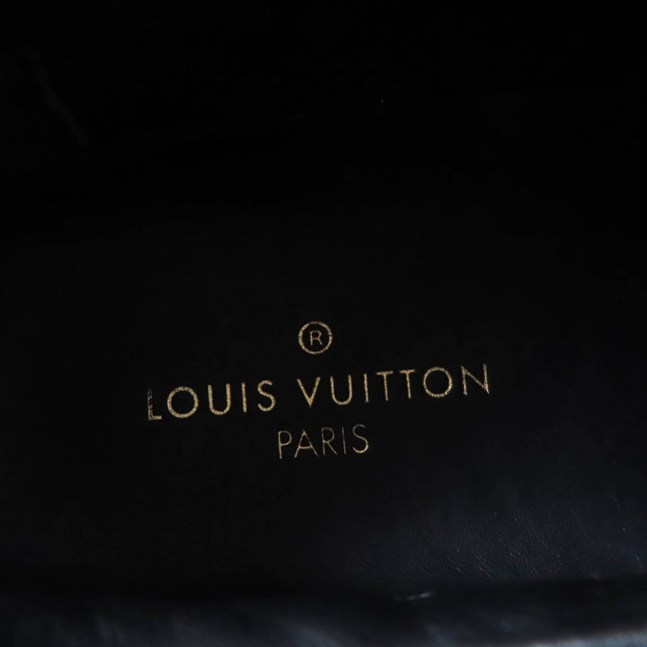 Excellent LOUIS VUITTON sneakers Monogram lace-up mesh black mens 6