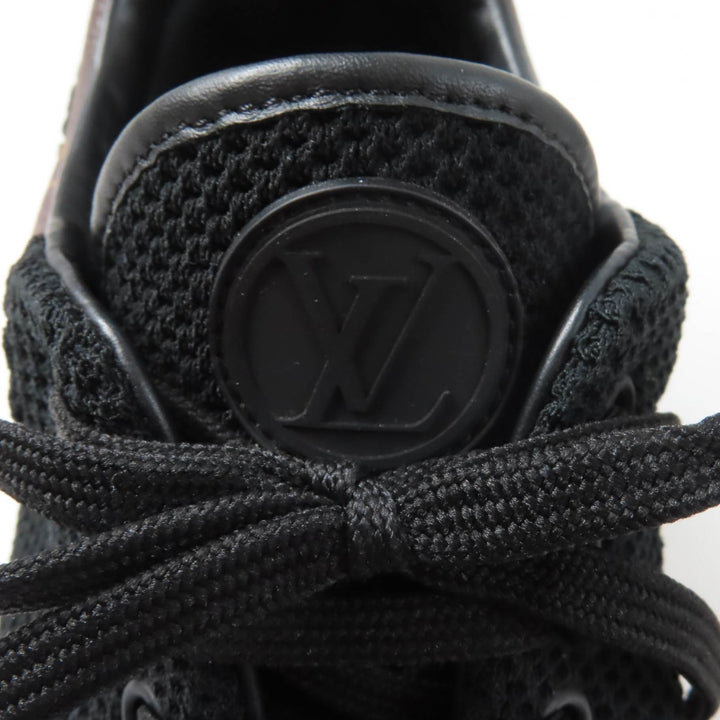 Excellent LOUIS VUITTON sneakers Monogram lace-up mesh black mens 6