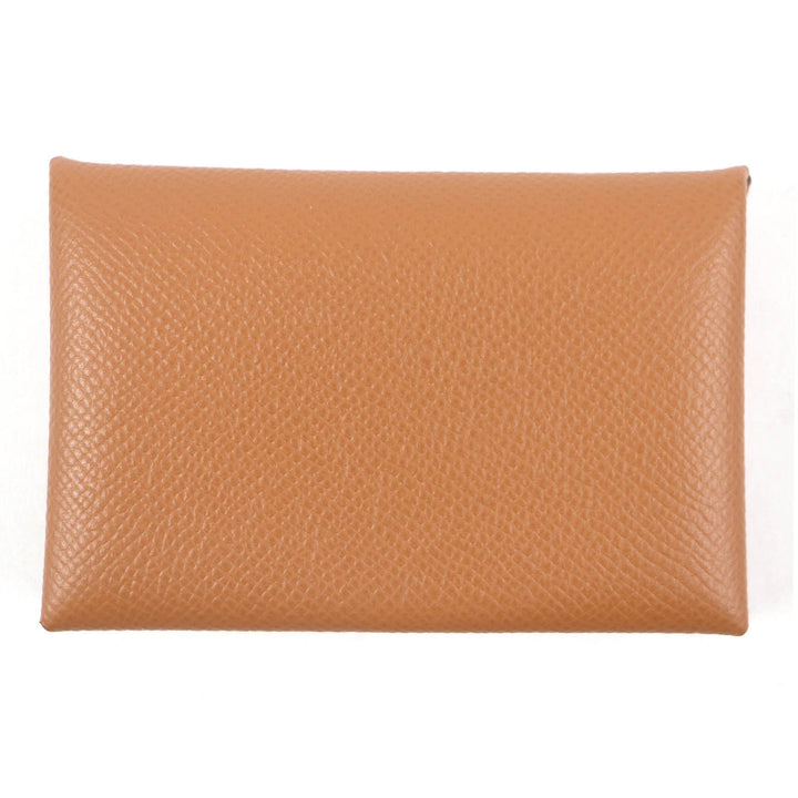Excellent HERMES Coin case Calvi Card Case gold Epsom mens